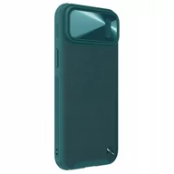 Etui i futerały do telefonów - Nillkin Etui z ochroną aparatu CamShield Leather do iPhone 14 zielone - miniaturka - grafika 1