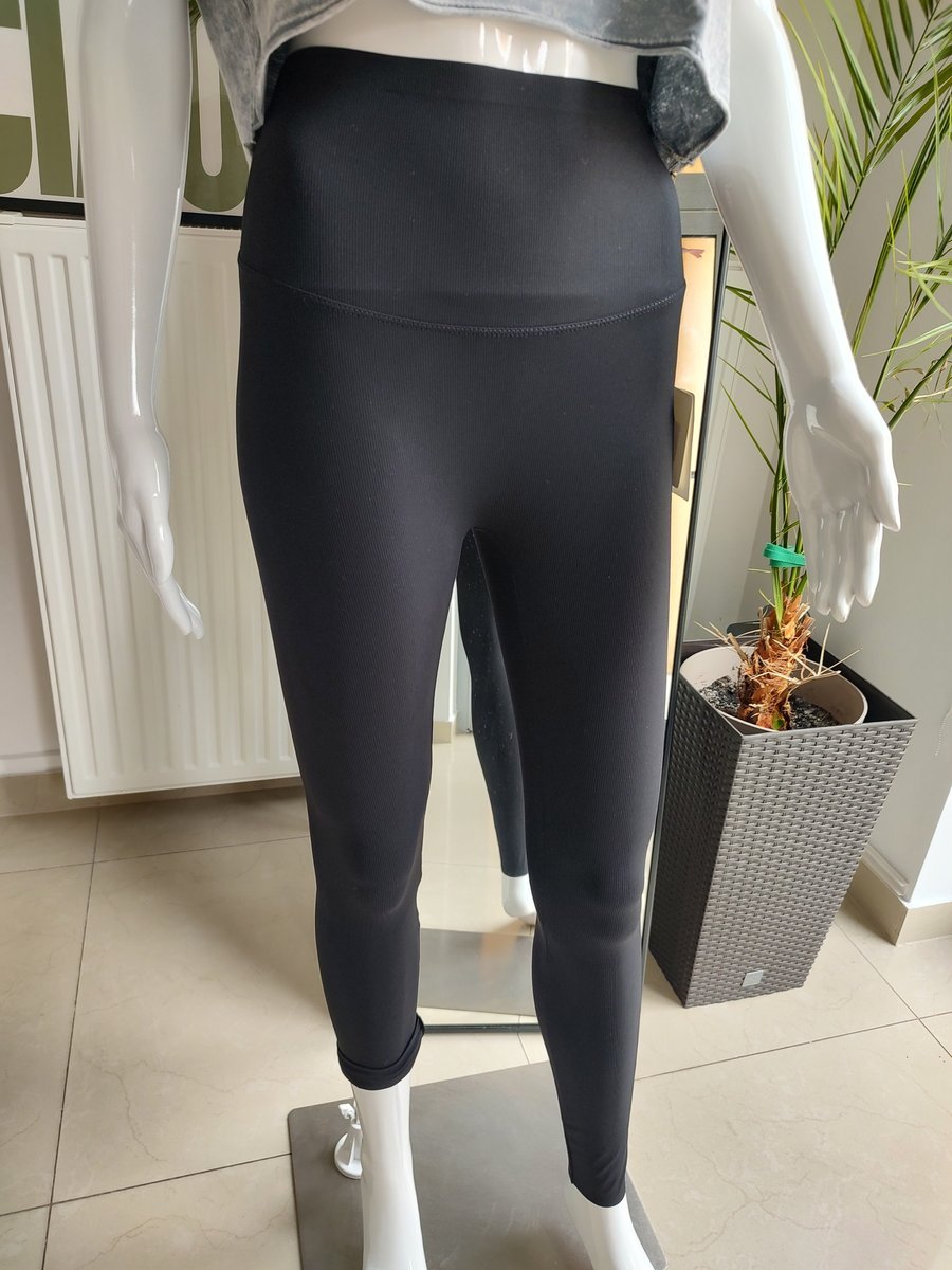 Legginsy modelujące w prążek - czarny L/XL Azara
