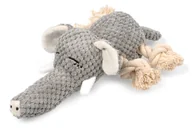 Zabawki dla psów - Zabawka Dla Psa Piszcząca Pluszowa Szarpak Słoń - miniaturka - grafika 1