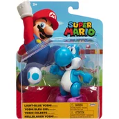 Figurki dla dzieci - SUPER MARIO JAKKS PACIFIC ORYGINALNA RUCHOMA FIGURKA LIGHT-BLUE YOSHI + EGG - miniaturka - grafika 1