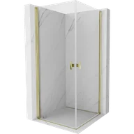 Kabiny prysznicowe - Mexen Mist-B Duo kabina prysznicowa uchylna 90 x 90 cm, transparent, złota - 8A2-090-090-50-00 - miniaturka - grafika 1