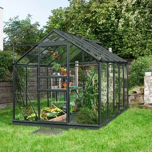 VITAVIA szklarnia ogrodowa VENUS 7500, czarna - 7,5 m2, (1,93 m x 3,84 m) + baza - Szklarnie ogrodowe VITAVIA szklarnia ogrodowa VENUS 7500, czarna - 7,5 m2, (1,93 m x 3,84 m) + baza - Szklarnie ogrodowe - miniaturka - grafika 4