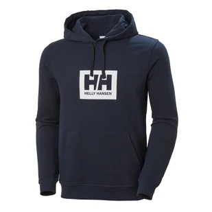 Męska Bluza HELLY HANSEN HH BOX HOODIE 53289_598 – Granatowy - Bluzy męskie - miniaturka - grafika 1