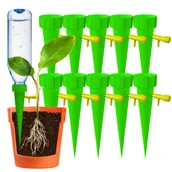 Inne akcesoria do nawadniania - Nawadniacz Do Kwiatów W Doniczkach Z Kranikami 10 Szt Zielony - miniaturka - grafika 1