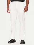 Garnitury - BOSS Spodnie garniturowe C-Genius 50539970 Biały Slim Fit - miniaturka - grafika 1