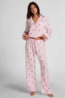 Bielizna nocna - Hunkemöller Spodnie tkane wiśnie Różowy - miniaturka - grafika 1