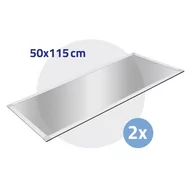 Moskitiery - 2x pokrywa studni oświetleniowej 50x115 cm z kratką wykonaną z aluminium - miniaturka - grafika 1