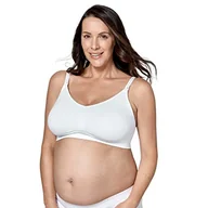 Biustonosze - Medela Keep Cool Ultra biustonosz | Bezszwowy biustonosz ciążowy i karmienia z materiału Soft Touch z 6 strefami oddychania i dodatkowym wsparciem, biały, XL - miniaturka - grafika 1