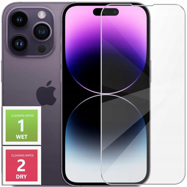 2x SZKŁO HARTOWANE do APPLE IPHONE 14 PRO MAX SZYBKA NA EKRAN 9H2-pak