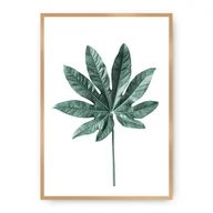 Plakaty - Dekoria Dekoria Plakat Leaf Emerald Green 40 x 50 cm Ramka Złota 221A-000-01 - miniaturka - grafika 1