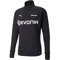 Koszulki męskie - PUMA PUMA Męska koszulka BVB Training Fleece W sponsor Puma Black-Safety Yellow S 759077 - miniaturka - grafika 1
