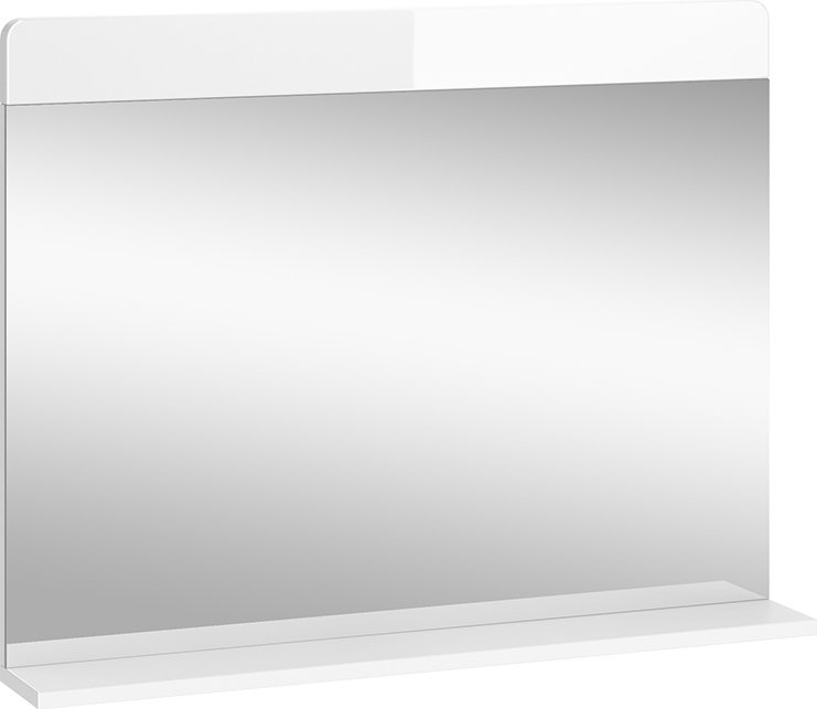 Vicco Lustro łazienkowe Izan, 80.1 x 62 cm z półką, Biały wysoki połysk