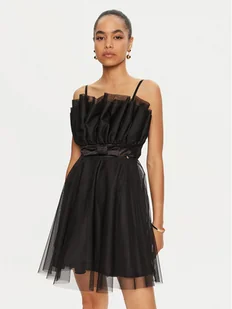 Rinascimento Sukienka koktajlowa CFC0121817003 Czarny Regular Fit - Sukienki - miniaturka - grafika 1