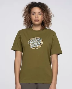 t-shirt damski SANTA CRUZ FOLIAGE DOT TEE Moss - Koszulki i topy damskie - miniaturka - grafika 1