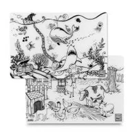 Zabawki kreatywne - Strigo Funny Mat Transparent - Podwodny świat i farma 33,5x48cm - miniaturka - grafika 1