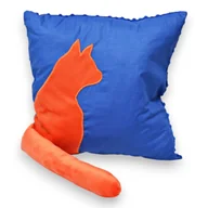 Kołdry i poduszki dla dzieci - Poduszka kotek z ogonem poduszka kot 3D - miniaturka - grafika 1