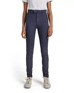 Spodnie damskie - G-STAR RAW Damskie spodnie Weld High Skinny Chino Wmn, Niebieski (Fantem Blue Gd D121-d147), 26W / 30L - grafika 1