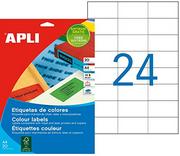 Zakładki indeksujące - Apli Etykiety kolorowe APLI 70x37mm zaokrąglone czerwone 20 ark 8410782015932 - miniaturka - grafika 1