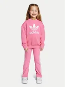 Legginsy - adidas Komplet bluza i legginsy JY3741 Różowy Flared Fit - miniaturka - grafika 1
