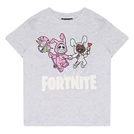 Koszulki dla chłopców - Fortnite Fortnite Chłopięcy króliczek kłopoty T-shirt, Szary (Heather Grey), 7-8 Lata FOR00043BTS0678K-NP - miniaturka - grafika 1