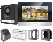 Wideodomofony - Wideodomofon jednomodułowy 2 żyłowy IP DS-KD8003-IME2 do konfiguracji HIKVISION - miniaturka - grafika 1