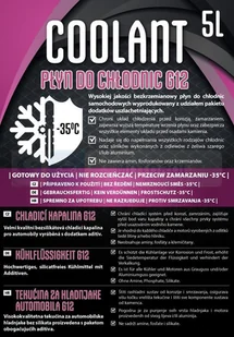 Plyn DO Chlodnic Coolant G12 5L Czerwony - Płyny chłodnicze - miniaturka - grafika 1