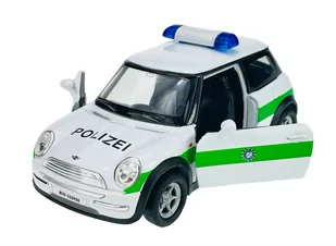 WELLY MINI COOPER POLICJA ZIELONY 1:34 SAMOCHÓD NOWY METALOWY MODEL - Samochody i pojazdy dla dzieci - miniaturka - grafika 1