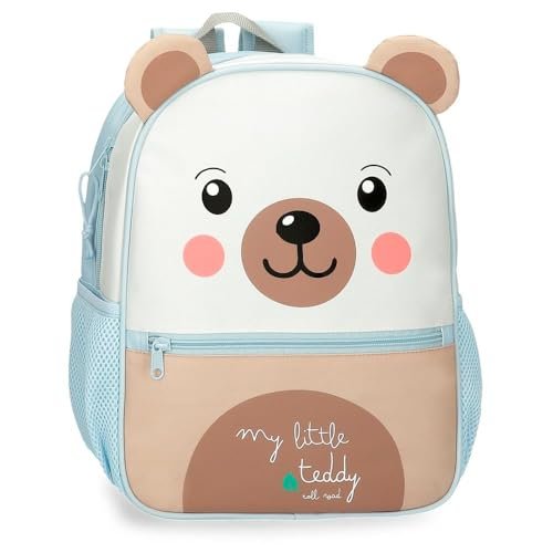 Roll Road Happy Pets Plecak szkolny Wielobarwny 27x33x11 cms 9,8L Poliester, Biały, Talla única, plecak szkolny
