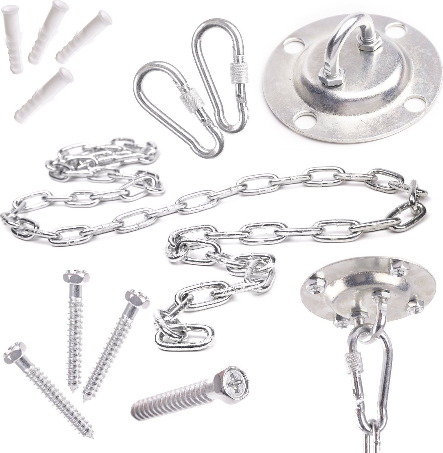 Mocowanie sufitowe hamaka huśtkawki hak łancuch 200kg