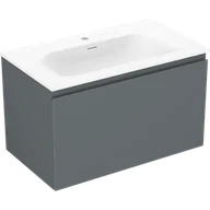 Szafki łazienkowe - Mexen Orio szafka łazienkowa 80 cm z umywalką Vela, 1 szuflada, grafit mat/biała mat - 91A10-08047-1-BF66-W23M01 - miniaturka - grafika 1