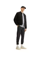 Spodenki męskie - TOM TAILOR Denim Męskie Spodnie chino jogger 1032861, 30132 - Black And Grey Small Check, XL - miniaturka - grafika 1