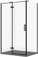 Kabiny prysznicowe - Cersanit SET C581 Kabina CITY LEWA CZARNA 120X90X195+TAKO SLIM SZARY MAT WIR - miniaturka - grafika 1
