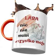 Kubki - Kubek Pomarańczowy Dla Lary Żony Koleżanki Prezent z Nadrukiem ze Zdjęciem+ Opakowanie na prezent (wzór 01) - miniaturka - grafika 1
