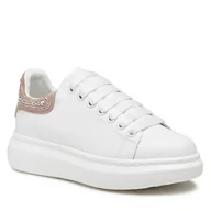 Sneakersy damskie - Sneakersy GOE - JJ2N4051 White/Pink - miniaturka - grafika 1