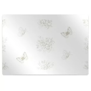 Podkładka pod krzesło obrotowe Motyle i kwiaty 100x70 cm - Podnóżki, podpórki, podkładki - miniaturka - grafika 1