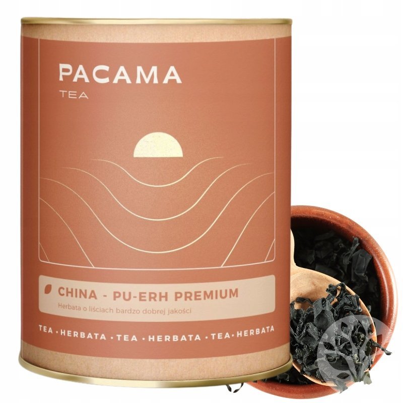 Herbata czerwona Pu Erh liściasta Yunnan puszka 100g Pacama na prezent