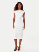 Sukienki - Rinascimento Sukienka koktajlowa CFC0125334003 Biały Slim Fit - miniaturka - grafika 1