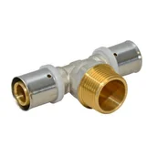 Łączniki, trójniki, kształtki - Trójnik zaprasowywany pex 20 x 1 x 2 x 20 gwint zewnętrzny - miniaturka - grafika 1