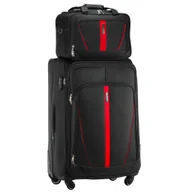 Walizki - Zestaw Walizka Duża i Torba z Codury Czarny - miniaturka - grafika 1