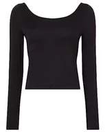 Koszule damskie - Calvin Klein Damska koszula L/S Crew Neck, czarny, M - miniaturka - grafika 1