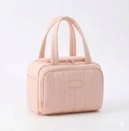 Pikowana Torba Termiczna na Lunch Różowa Dla Kobiet - Idealna do Pracy i Szkoły