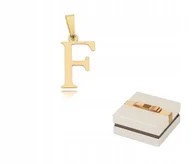 Wisiorki - Złoto 585 Złota Literka F Litera zawieszka wisiorek 14 karatów ZZ57 - miniaturka - grafika 1