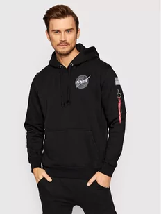 Alpha Industries Bluza Space Shuttle 178317 Czarny Regular Fit - Bluzy męskie - miniaturka - grafika 1