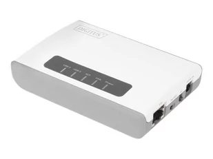 DIGITUS 2-Port USB 2.0 Wireless Multifunction Network Server 300 Mbps - Dodatki do drukarek i skanerów - miniaturka - grafika 1