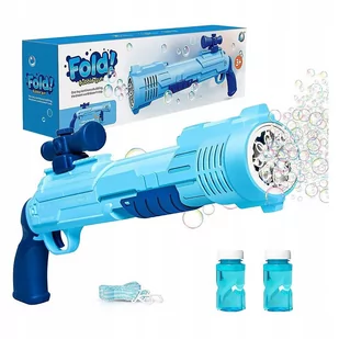 Pistolet Automat Do Baniek Wyrzutnia Bańkowa Dla Dzieci Światło Led Zestaw - Zabawki zdalnie sterowane - miniaturka - grafika 1