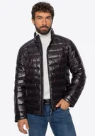 Kurtki męskie - Męska kurtka przejściowa pikowana czarna - miniaturka - grafika 1