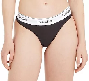 Calvin Klein panie MODERN COTTON Stringi, Czarny L - Majtki damskie - miniaturka - grafika 1