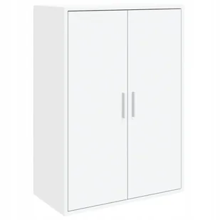 Szafka, biała, 60x31x84 cm, materiał drewnopochodny - Szafki do salonu Szafka, biała, 60x31x84 cm, materiał drewnopochodny - Szafki do salonu - miniaturka - grafika 1