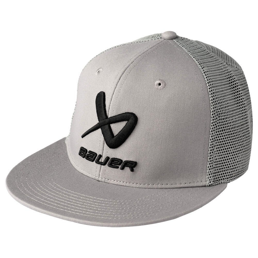 Męska czapka z daszkiem Bauer Core Flat Brim Snapback Grey