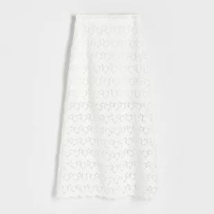 Reserved - Spódnica w kwiatowy wzór - Biały - Spódnice - miniaturka - grafika 1